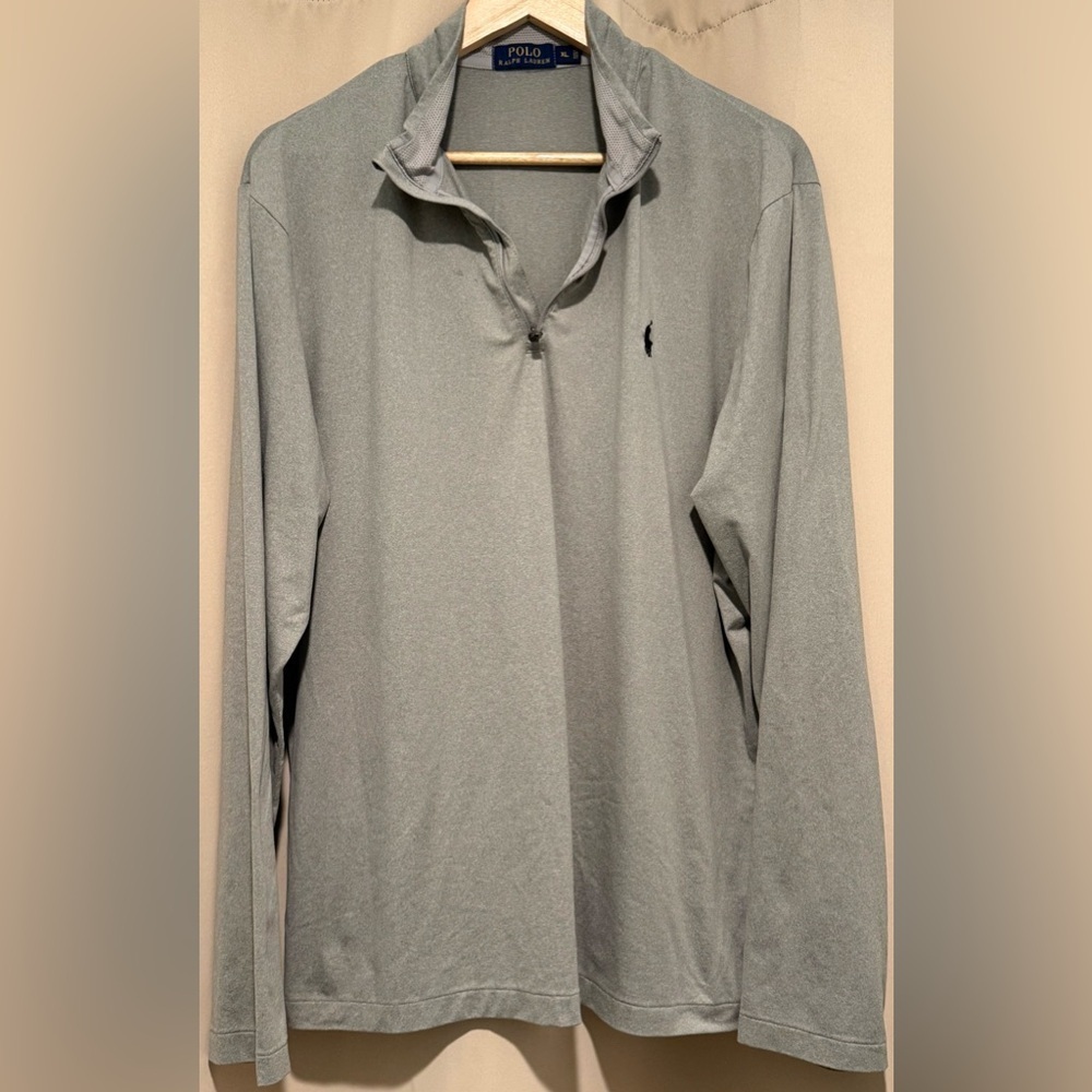 EUC⚡️Polo Ralph Lauren Men’s XL Performance 1/4 Zip Pullover Athletic Gray